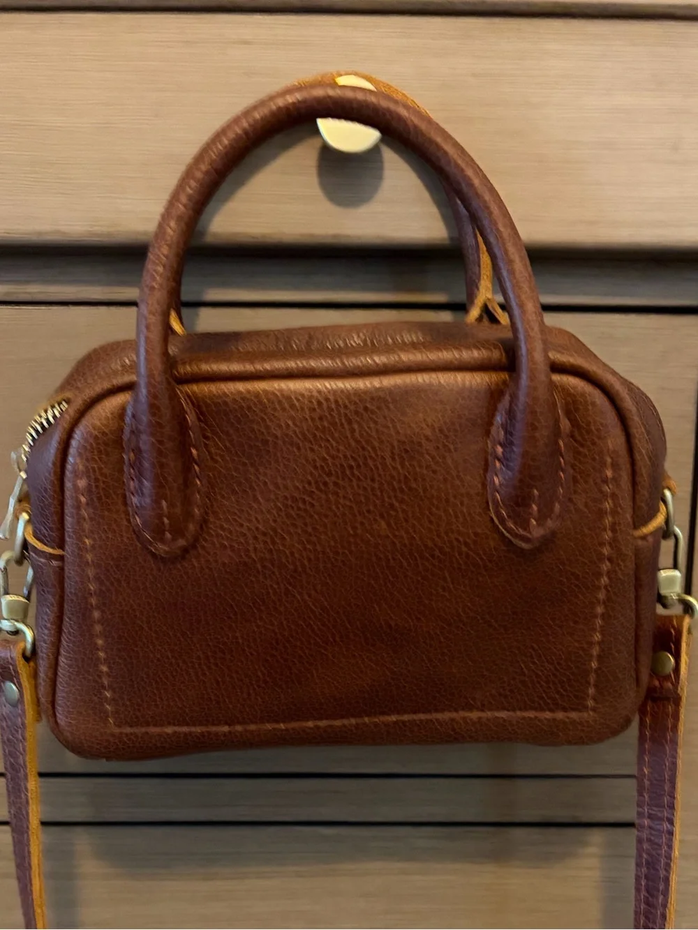NWT Portland Leather Grace Small Doctor Bag Asheville Pebbled Leather Top Handle